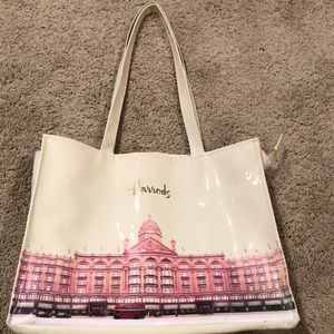 Harrods Tote Bag with Zipper Top Never Used